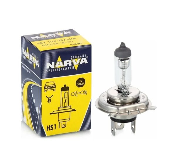 HS1 Narva 48220 lemputė 12V, 35/35W (PX43t) Motociklams, motoroleriams