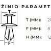 07A Plastmasiniai laikikliai, Įspaudžiami su galvute Ø 8mm - Image 2