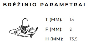 52 Plastmasiniai laikikliai, guminė įvorė apdailos laikiklio tvirtinimui - Image 3