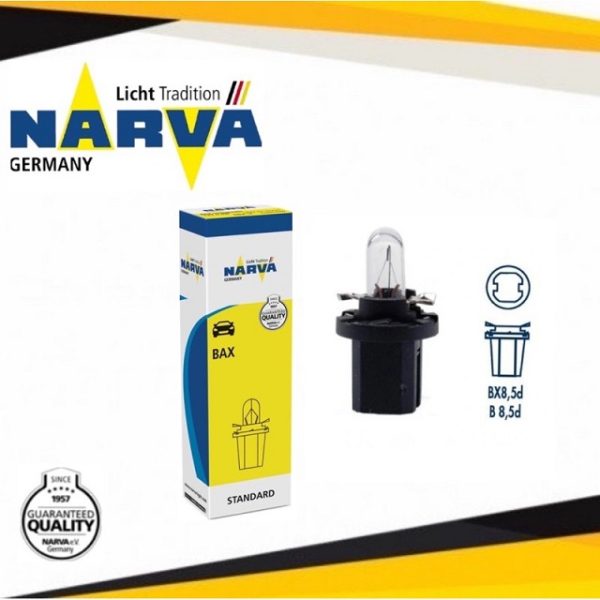 Prietaisų skydelio apšvietimo lemputė NARVA 17035, 12V, 1.2W, BX8,5d - juoda (10vnt)