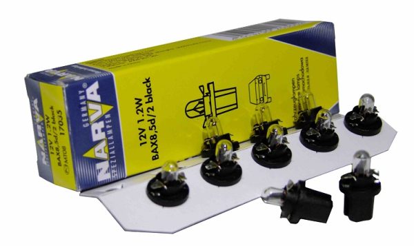 Prietaisų skydelio apšvietimo lemputė NARVA 17035, 12V, 1.2W, BX8,5d - juoda (10vnt) - Image 3