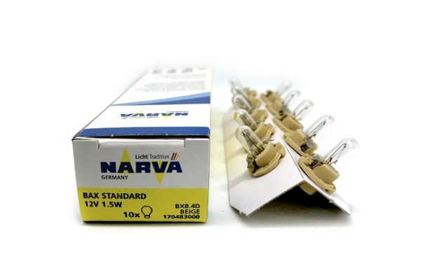 Prietaisų skydelio apšvietimo lemputė NARVA 17048, 12V, 1.5W, BX8,4d – ruda (10vnt) - Image 2