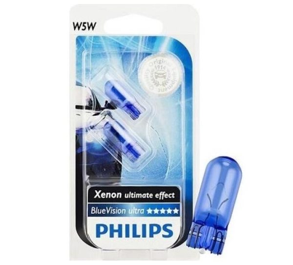 Philips 12961NBVB2 lempučių komplektas W2.1x9.5d, 12V, T10, W5W BlueVision (2vnt)
