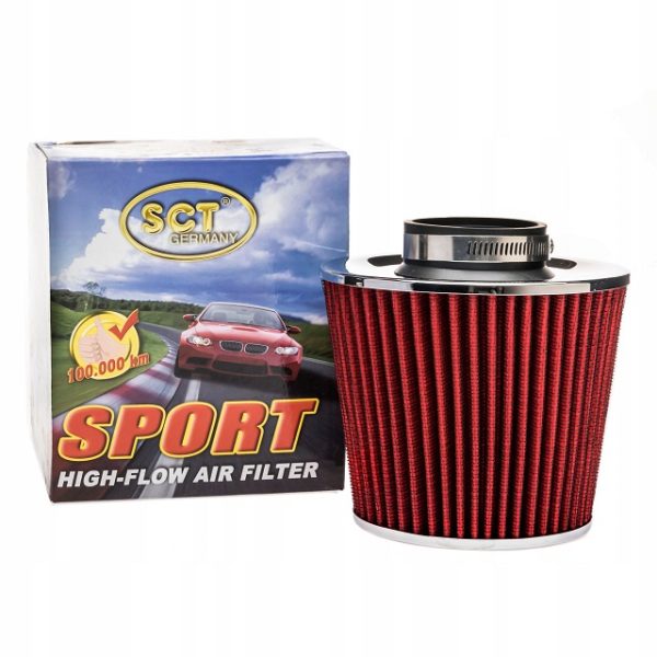 SCT SB002/63 Sportinis universalus apvalus oro filtras Ø63mm