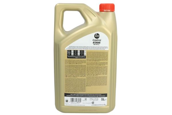 Sintetinė Variklio Alyva Castrol EDGE 5W30 LL, 5L - 15669E - Image 3