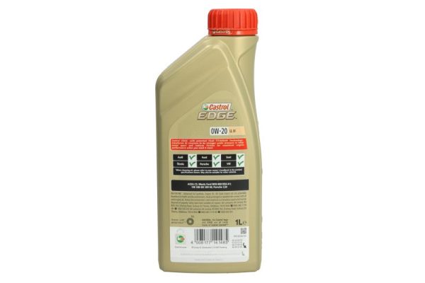 Sintetinė Variklio Alyva Castrol EDGE 0W20, LL, IV, C5, 1L - 15B1B2 - Image 3