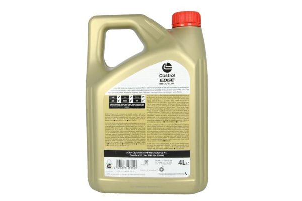 Sintetinė Variklio Alyva Castrol EDGE 0W20, LL, IV, C5, 4L - 15B6C4 - Image 3