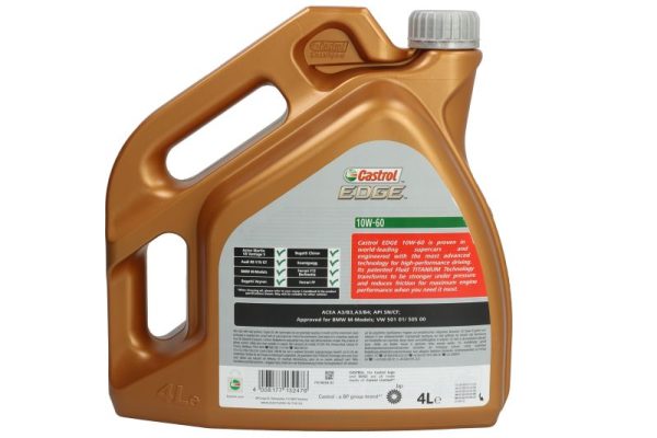 Sintetinė Variklio Alyva Castrol EDGE 10W60 Supercar 4L - 15A0B2, BMW - Image 3