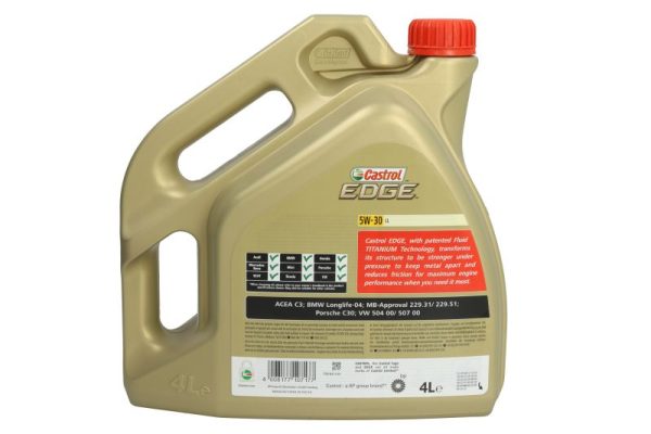 Sintetinė Variklio Alyva Castrol EDGE 5W30 LL, 4L - 15668E - Image 3