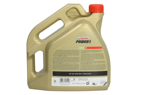 Pusiau Sintetinė Alyva Keturtakčiams Varikliams Castrol Power 1, 10W40, 4L - 15043F - Image 3