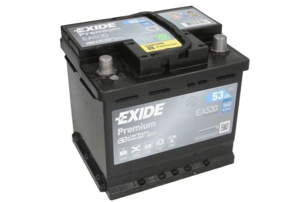 Akumuliatorius EXIDE EA530, 12V, 53Ah, 540A