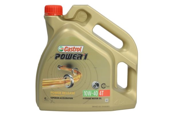 Pusiau Sintetinė Alyva Keturtakčiams Varikliams Castrol Power 1, 10W40, 4L - 15043F