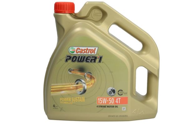 Pusiau Sintetinė Alyva Keturtakčiams Varikliams Castrol Power 1, 15W50, 4L -  15044F