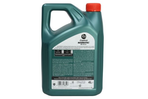 Sintetinė Variklio Alyva Castrol Magnatec 5W40, C3, 4L- 15C9CA BMW Longlife-04 - Image 3
