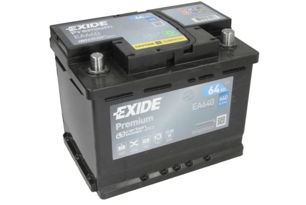 Akumuliatorius EXIDE EA640, 12V, 64Ah, 640A (D+ en)