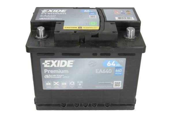 Akumuliatorius EXIDE EA640, 12V, 64Ah, 640A (D+ en) - Image 2