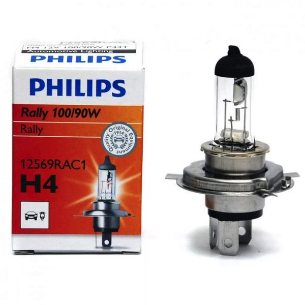 PHILIPS 12569RA/1 lemputė H4, 12V, 90/100W, Rally P43T-38 - (1vnt)