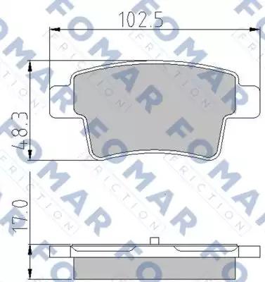 Stabdžių kaladėlių komplektas FOMAR Friction FO929881 / Citroen C4, Picasso, Grand Picasso, Peugeot 408 - Image 2