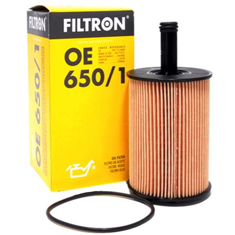 Tepalo filtro įdėklas Filtron OE650/1 - Audi, Chrysler, Dodge, Ford, Jeep, Mitsubishi, Seat, Skoda, VW