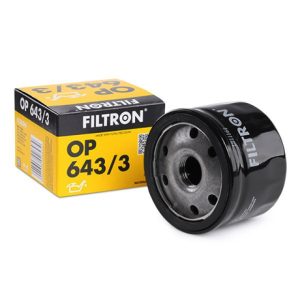 Tepalo filtras Filtron OP643/3 – Aixam, Alfa Romeo, Dacia, Jeep, Lancia, Ligier, Microcar, Mitsubishi, Nissan, Opel, Piaggio, Renault, Suzuki