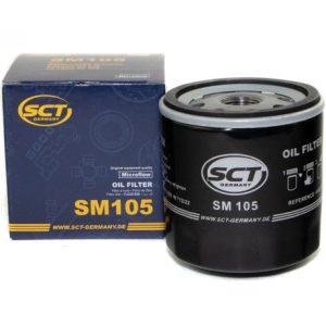 Alyvos filtras SCT Germany SM105 / Chevrolet Aveos, Kalos, Captive, Cruze, Evanda, Lacetti, Lanos, Nubira, Rezzo, Volt, Epica, Opel Astra, Calibra, Combo, Corsa, Frontera, Kadett, Manta, Meriva, Omega, Record, Sintra, Tigra, Vectra, Zafira, Saab 9-3, 900, 9000