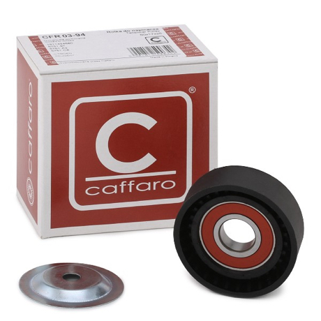 Įtempiklio skriemulys, V formos rumbuotas diržas Caffaro 03-94 / Citroen Berlingo, Nemo, Xsara, Fiat Fiorino, Qubo, Ford Transit, Peugeot 206, Bipper, Partner, Volvo V40